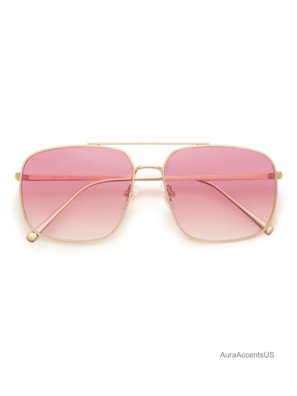 Trendy Square Aviator Sunglasses UV400 Metal Frame Full Rim